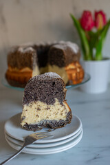 sweet home made poppy seed cheesecake, Gugelhupf