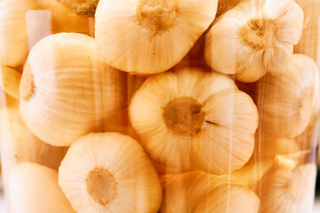 Close up of Chinese fermented garlic