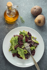 fresh red beet salad for healthy eating