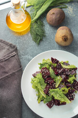 fresh red beet salad for healthy eating