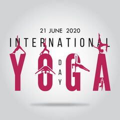 creative international yoga day poster design. Easy editable