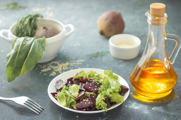 fresh red beet salad for healthy eating