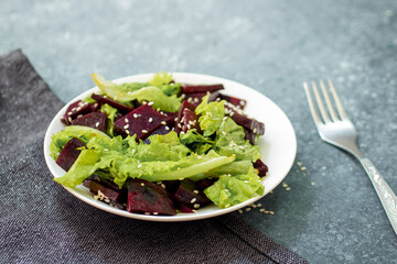 fresh red beet salad for healthy eating