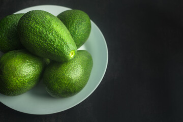 Hass avocado in a plate
