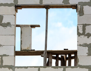 Window in the brick walls.