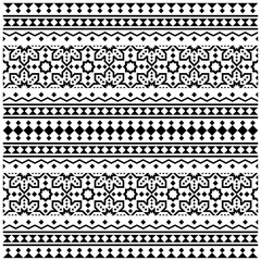 Illustration of Ornament Pattern design in black white color