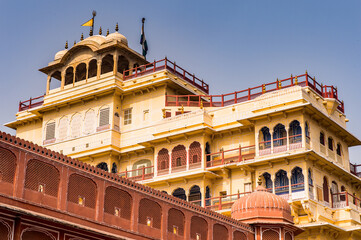 It's City Palace, a palace complex in Jaipur, Rajasthan, India. It was the seat of the Maharaja of Jaipur, the head of the Kachwaha Rajput clan.