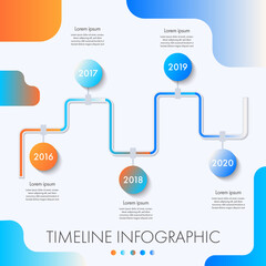 Modern timeline infographic template.