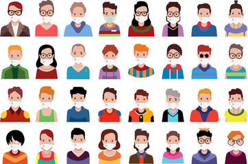 High quality avatar, people vector icons