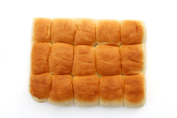 Bread, bakery icon, sliced fresh wheat bread isolated on white background