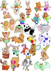 Fotobehang Cartoon animals vectors © mhmrshoot