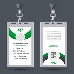 Creative ID Card Design Template. Identity badge With Photo Placeholder.