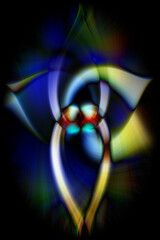 colorful and abstract twirl and art forms