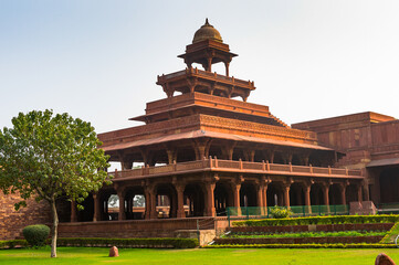 It's Panch Mahal at the Fatehpur Sikri, a city in the Agra District of Uttar Pradesh, India. UNESCO World Heritage site.
