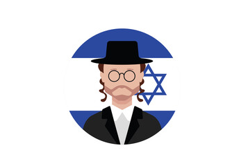 Jewish Avatar Vector icon design