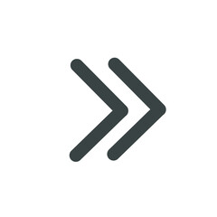 Black double arrow. Fast forward or Next icon. Vector illustration
