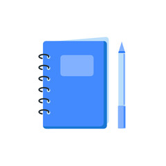 Notebook and pend blue