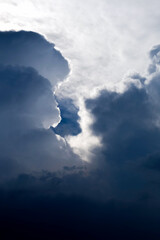 soft focus nimbus cloud and blue sky in the shiny day