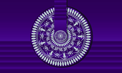 abstract mandala vector background with a round frame