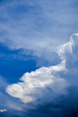 soft focus nimbus cloud and blue sky in the shiny day