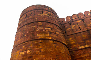 It's Walls of the Red Fort of Agra, India. UNESCO World Heritage site.