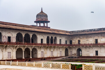 It's Diwan I Am (Hall of Public Audience) at the Red Fort of Agra, India. UNESCO World Heritage site.