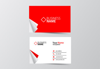 Naklejka na ściany i meble business card. visiting card template two sides 
