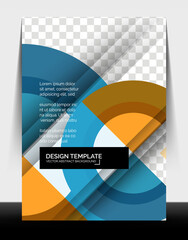 Circle design a4 flyer print template, annual report design