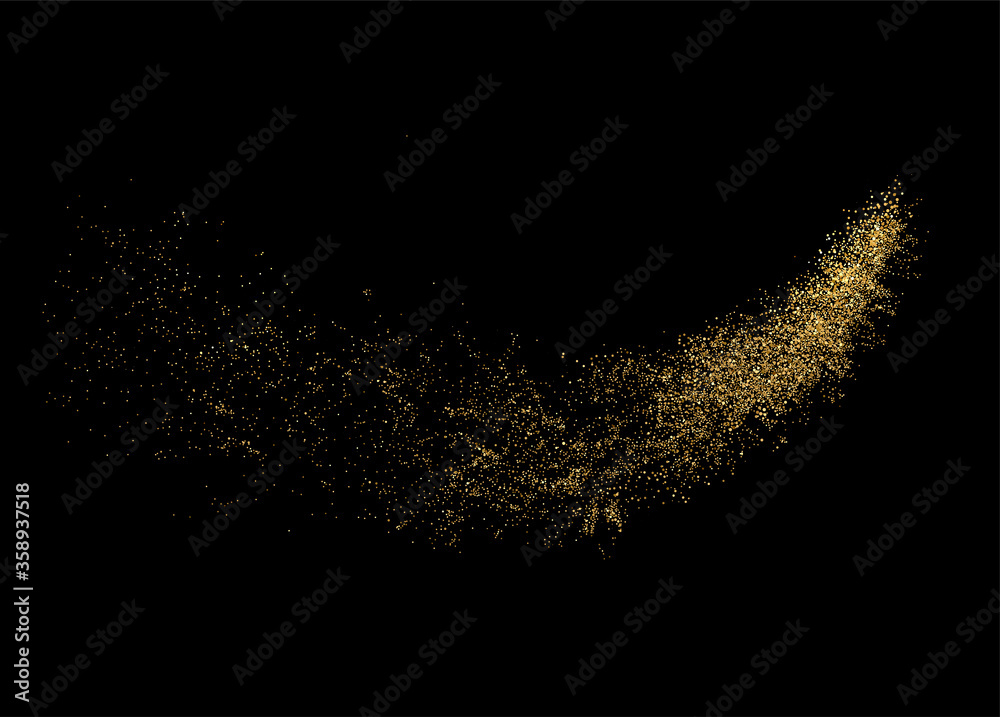 Poster Abstract shiny color gold wave design element