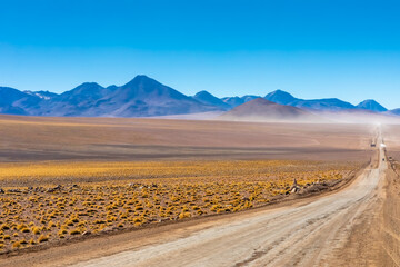 Scenic road in the Atacama desert, Chile