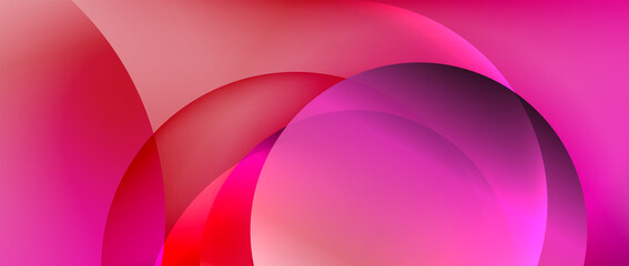 Circle modern geometric abstract background with liquid gradients