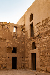 It's Interior of the Qasr Kharana, one of the best-known of the desert castles in eastern Jordan