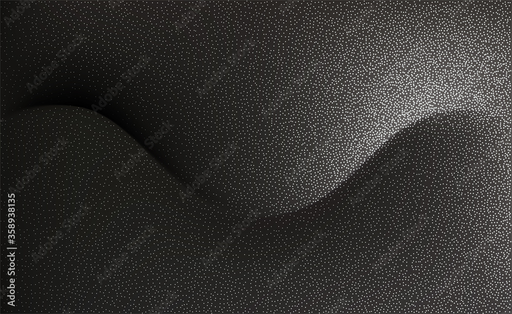 Aufkleber abstract vector background, monochrome flow shadow wave with stipple effect for design brochure, web