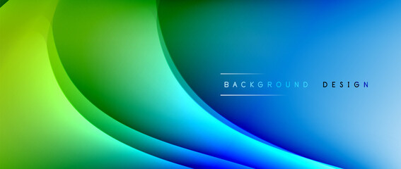 Fluid gradient waves with shadow lines and glowing light effect, modern flowing motion abstract background for cover, placards, poster, banner or flyer