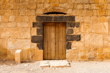 It's Door of the Qasr Amra, a desert castle in Jordan. UNESCO World Heritage site