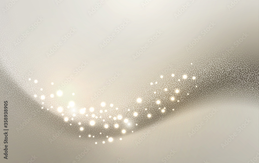 Poster abstract shiny color gold wave design element