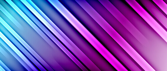 Bright gradient neon lines abstract background