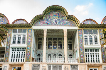 It's Qavam House in the Eram Garden, historic Persian garden in Shiraz, Iran. UNESCO World heritage site
