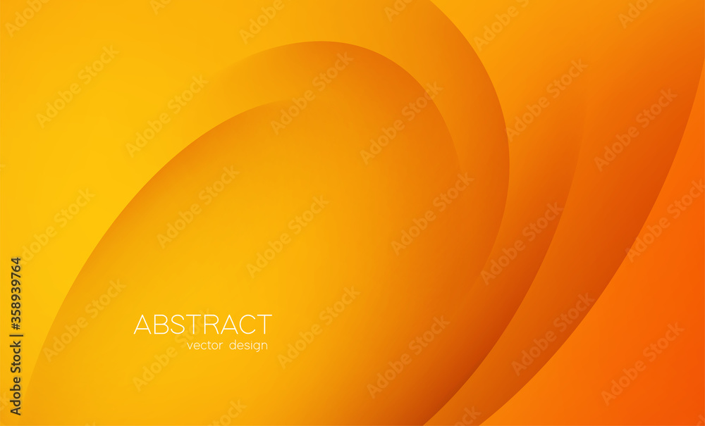 Poster Abstract colorful vector background, orange color banner with smooth line and shadow. Template for design brochure, website, flyer.