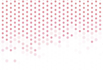 Light Pink, Red vector texture with colored snowflakes.