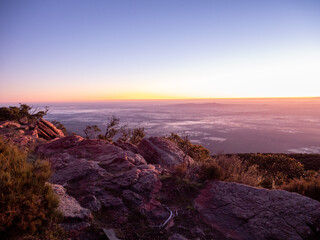 Mount William at the Grampians mountain ranges in Halls Gap, Victoria, Australia at Sunrise