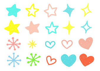 ハート　星　キラキラ