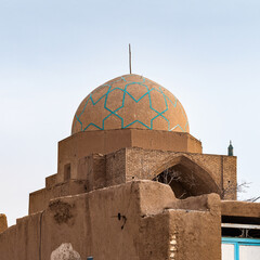 Fototapeta na wymiar It's Temple in the anceint part of Yazd, Iran