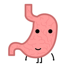 Cute cartoon character of stomach