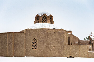 It's Jameh Mosque of Nain, the grand, congregational mosque of Nain city, within Isfahan Province of Iran. It is one of the oldest in Iran. Iran's Cultural Heritage Organization.