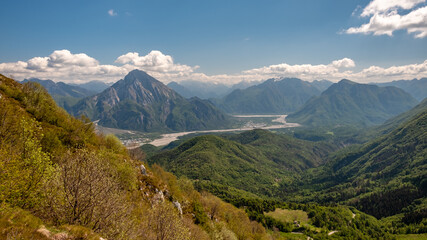 Panorama from the top of the mountain, Friuli-Venezia Giulia, Italy