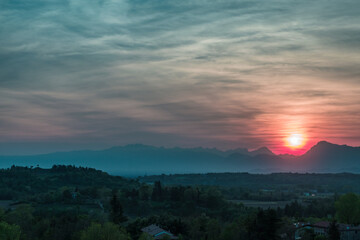 Evening in the countryside of Friuli