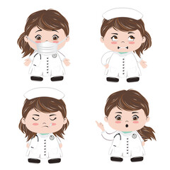 Cartoon female doctor