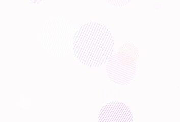 Light Pink, Yellow vector background with bubbles.
