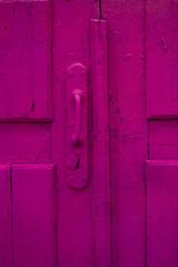 old pink door handle